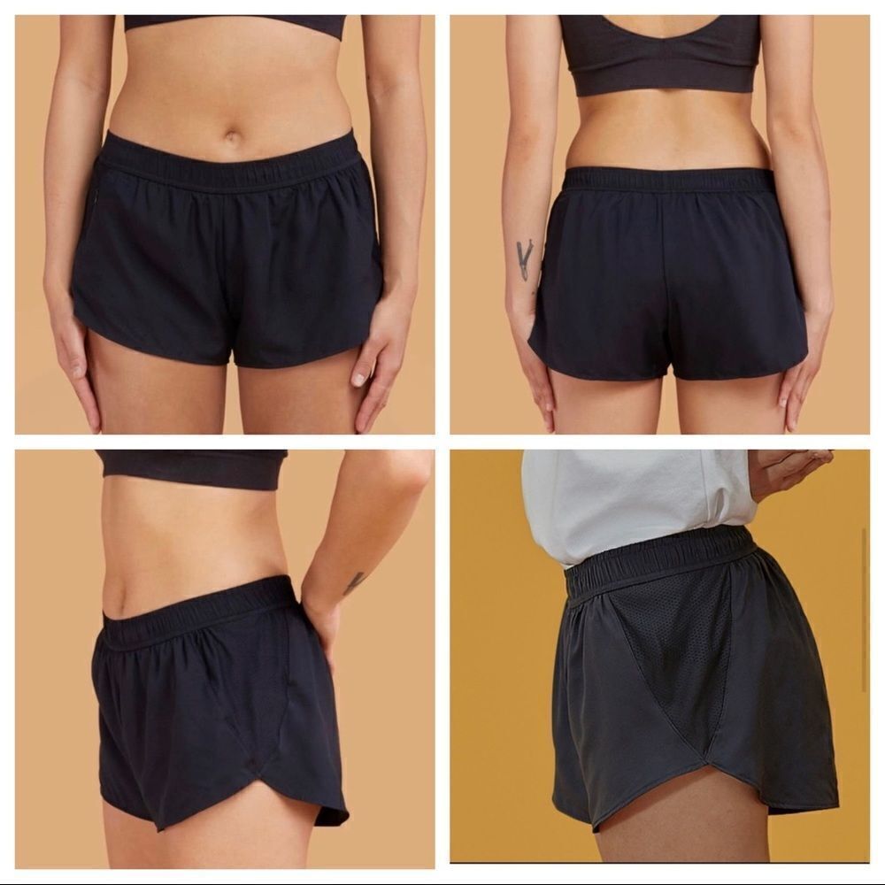 Thinx Black Original Running Shorts Size Small
